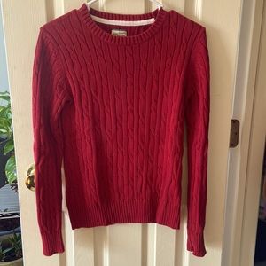 G. H. Bass & Company Red Cableknit Sweater - Size Small
